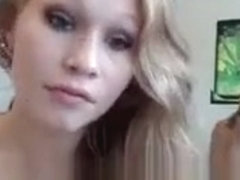 Cute Blonde Coed Babe Masturbating