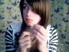  immature lady-man masturbating