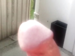Flash dick on balcony
