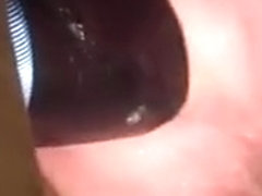 A long fuck with my new black dildo