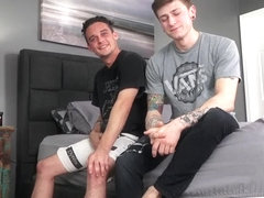 Tattoo gay anal sex with cumshot