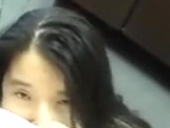 Asian co-worker gives a blowjob and a rimjob and gets fucked