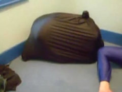 Mortice put into a lycra bag by James two