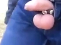 Exhib my balls outdoor