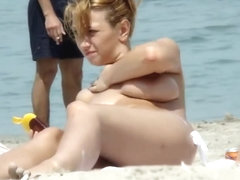 Sexy Hot Topless Babes on Nudist Beach