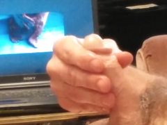 Beating off to penny Hooks feet again