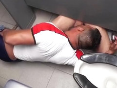 Gay stud can barely handle hard cock in his ass