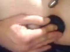 Grenade Butt Plug and Tied Shaved Balls