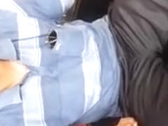 Fellow in Shiny Satin Panties Caught in public