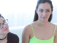 Teen In Spex Facialized