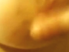 Busty wife plays with her nice big boobs