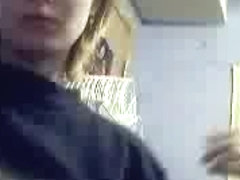 non-professional blondie on webcam