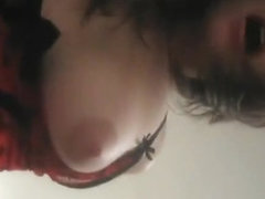 Heavy Chested Brunette Riding