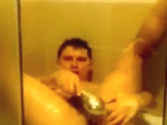 Gay Boy Plays With His Big Hot Ass In Shower
