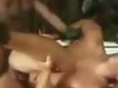 Group sex on the bench