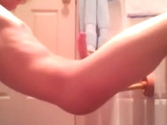 Boy fucks himself with a plunger