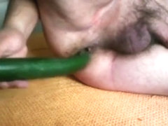 Cucumber in ass