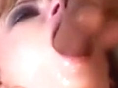 Blonde Slut Deep Throating Thick Cock