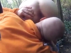 lucky gay boy met hot man in woods and made him cum