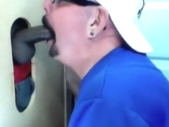 Gloryhole Lunch Time Feeding By 2 Guys