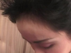 Asian milf in kimono fucked balls deep from behind