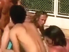 Boys Play At The Pool