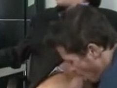 sucked off in office