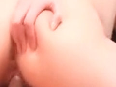 Stockinged teen Mia fitting her BFs horny cock in her pussy