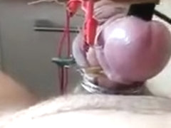 my dick squeezed and stimmed with E-Stim
