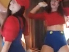 Two hot chicks tantalize their webcam audience showing a li