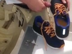 Asics Running Sneaker receive cut and cum inside...