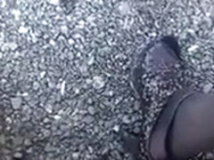 CD Outdoor cumming on my stockings