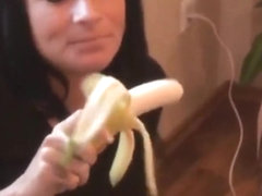 horny brunette takes amazing creampie