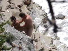 Lazy brunette maid has her wet hole plowed at the beach of Crimea