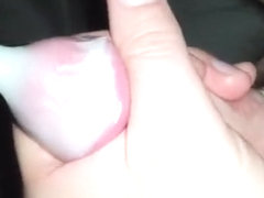 Massive Condom Cumshot