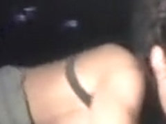 Sexy brunette gets fucked outdoor