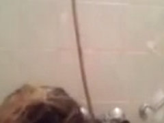 sexy one arm lady shower with bad legs