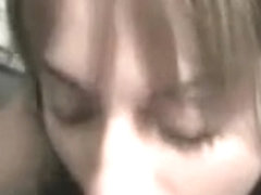 Hot doxy sucking pecker and taking cum