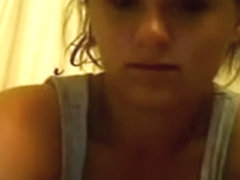 Rubbing my hot bun with a hair brush