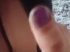 Fuck and cum peeptoe heel