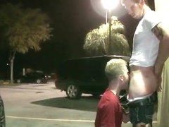 Blond Horny Gay Fucked on the Trunk part4
