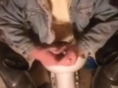 nlboots - torn rubber trousers, fur jacket, waders, biffy