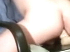 Bounce ass on a big dildo