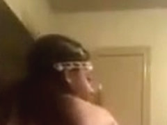 ebony shows her tiny tits on periscope