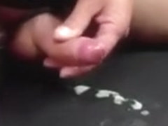 masturbation, handjob with cock ring, precum, sperma