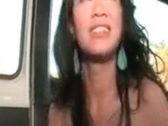 Asian Hottie Pussy Nailed And Face Jizzed In The Sex Bus