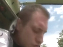 Great Group Scene with a Shaved Head Slut and Her Friend