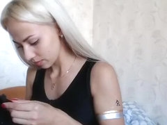 Blonde VikiAndSosed rubs her ass and pussy