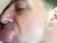 Nasty guy sucks cock in the forest