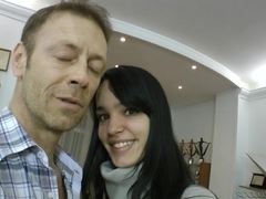 Sexy teen with lovely tits does blowjob to horny Rocco